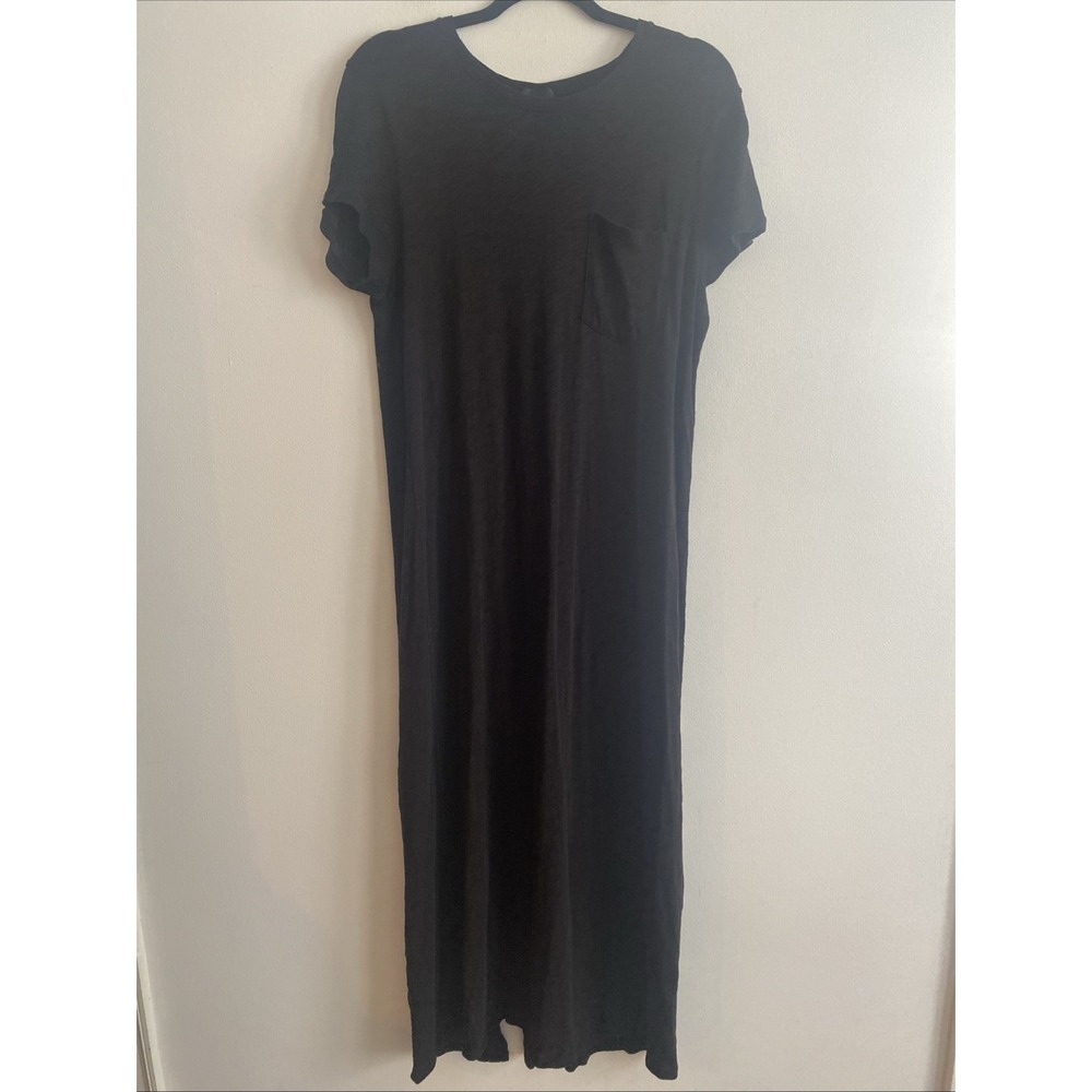 EUC ATM Crew Tee Maxi Dress Black Cotton Jersey Women's Size Medium